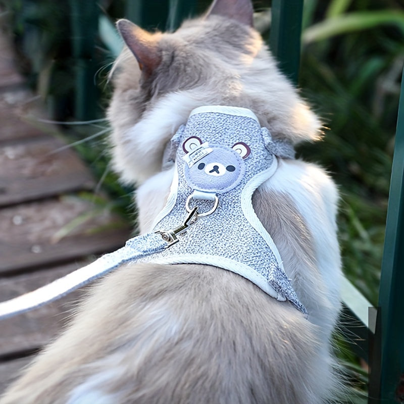 Emotional & Stylish Cat Harness & Leash Set for Small Pets