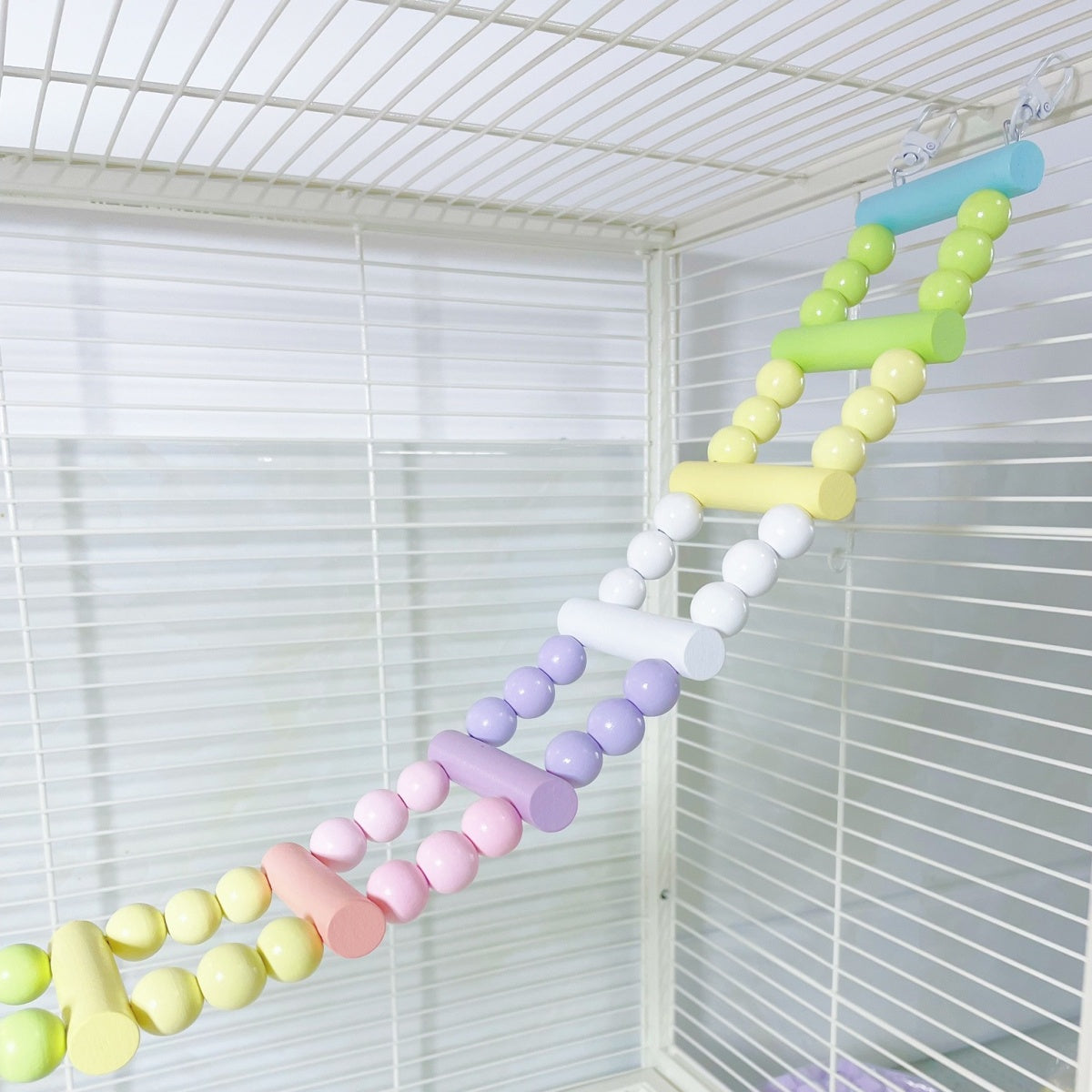 Parrot Climbing Ladder | Rainbow Cloud Ladder | Bird Cage Accessories