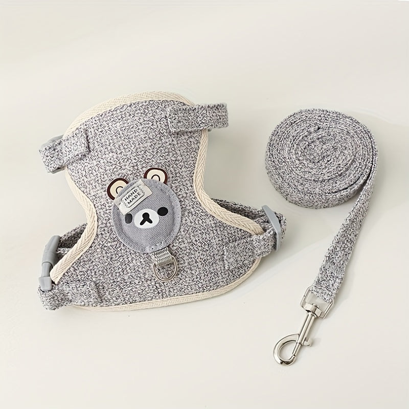 Emotional & Stylish Cat Harness & Leash Set for Small Pets