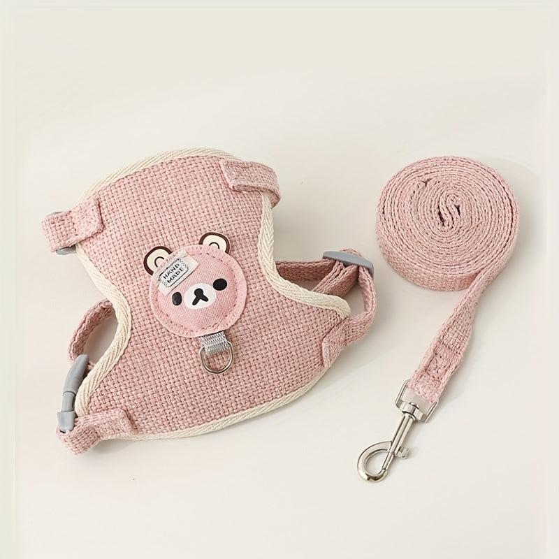 Emotional & Stylish Cat Harness & Leash Set for Small Pets