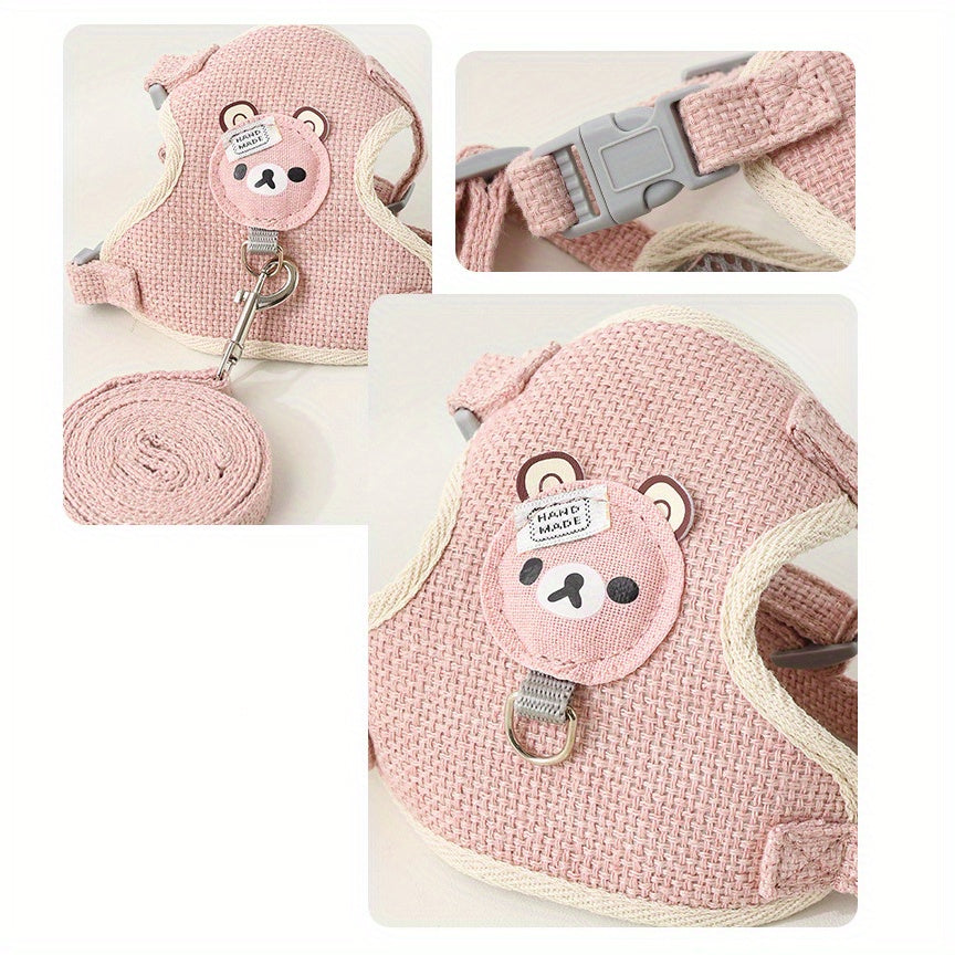 Emotional & Stylish Cat Harness & Leash Set for Small Pets