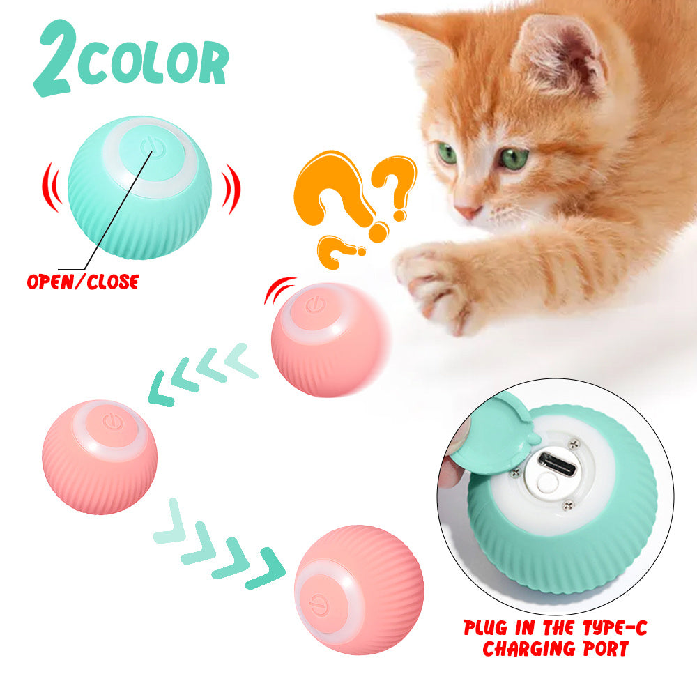 Smart Rolling Ball Toy for Active, Happy Cats