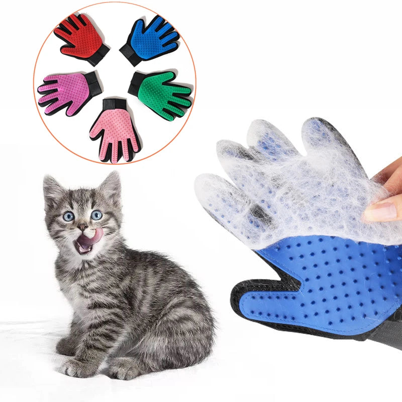 Pet Grooming Glove Brush for Deshedding, Bathing & Massage - Bark and Purr Boutique