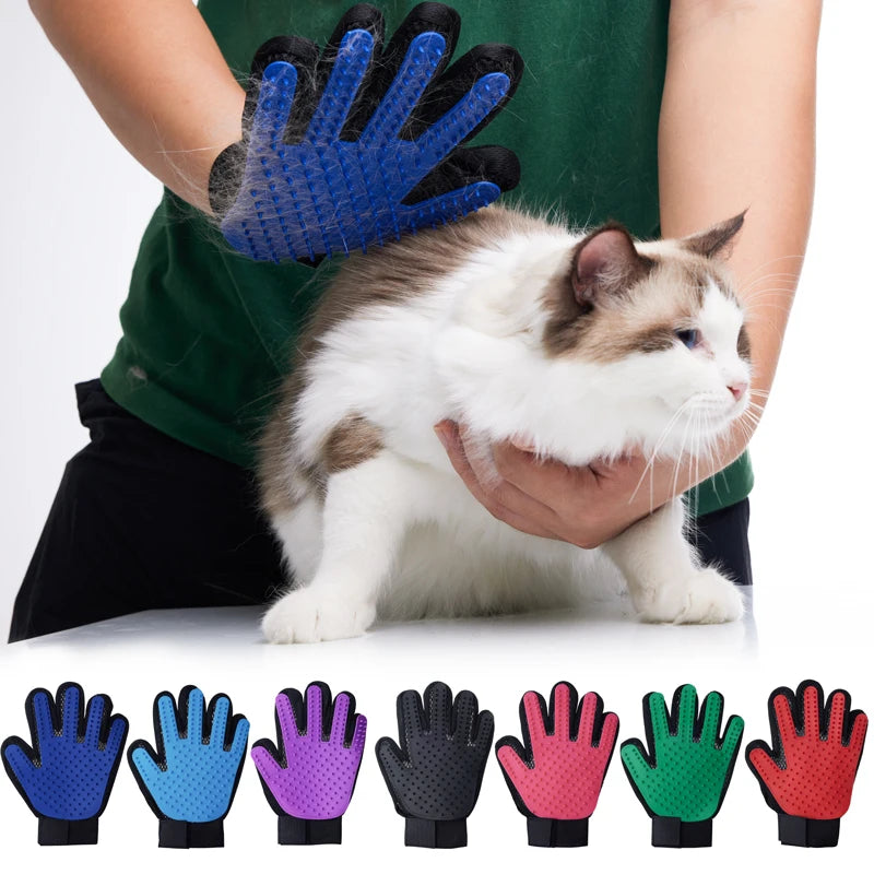 Pet Grooming Glove Brush for Deshedding, Bathing & Massage - Bark and Purr Boutique
