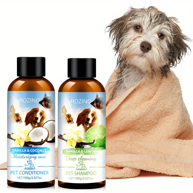 ROZINO Pet Grooming Set - Natural Ingredients for Healthy Pets