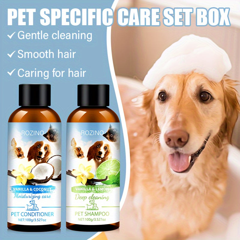 ROZINO Pet Grooming Set - Natural Ingredients for Healthy Pets