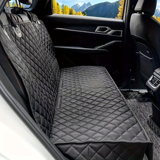 Luxury Waterproof Dog Car Seat Cover - Non-Slip, Durable Polyester - Pet Travel Protector